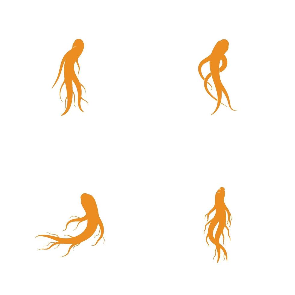 Ginseng logo and symbol vector