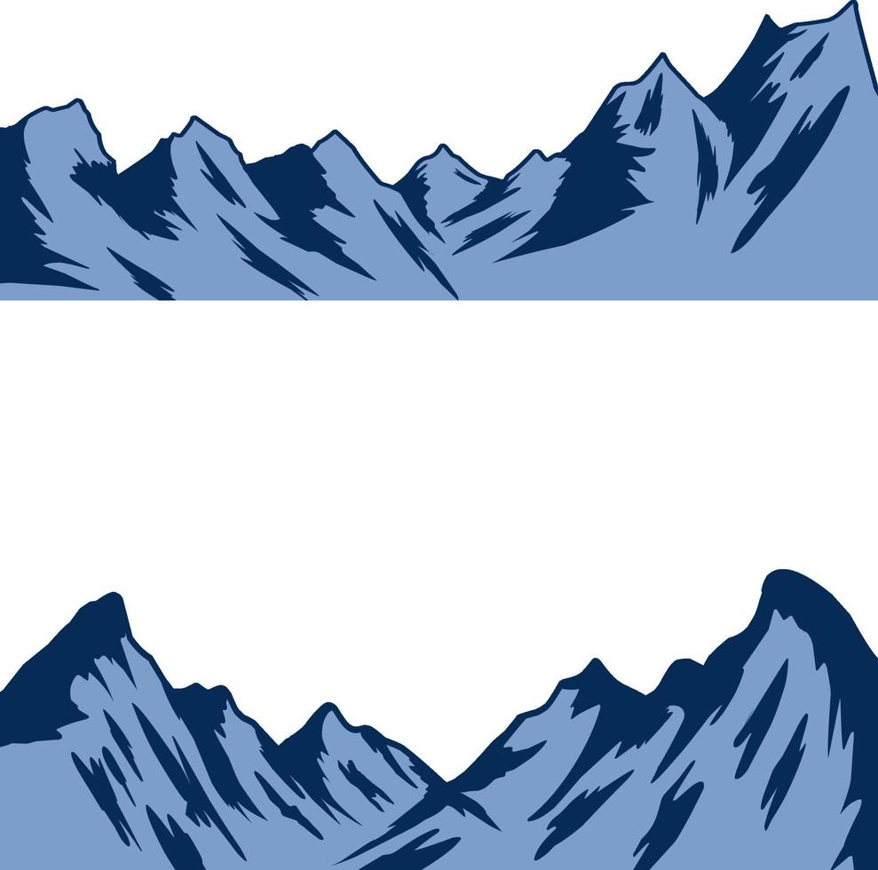 set of mountain vector