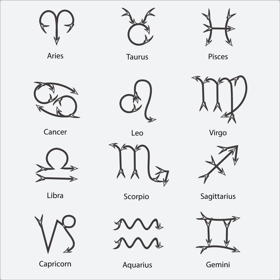 Zodiac and Astrological Symbols 2023166 Vector Art at Vecteezy