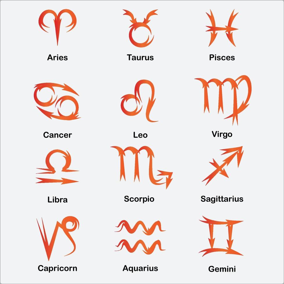 Zodiac and Astrological Symbols vector