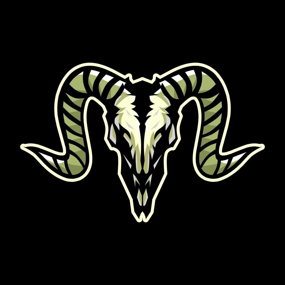 goat skull head vector