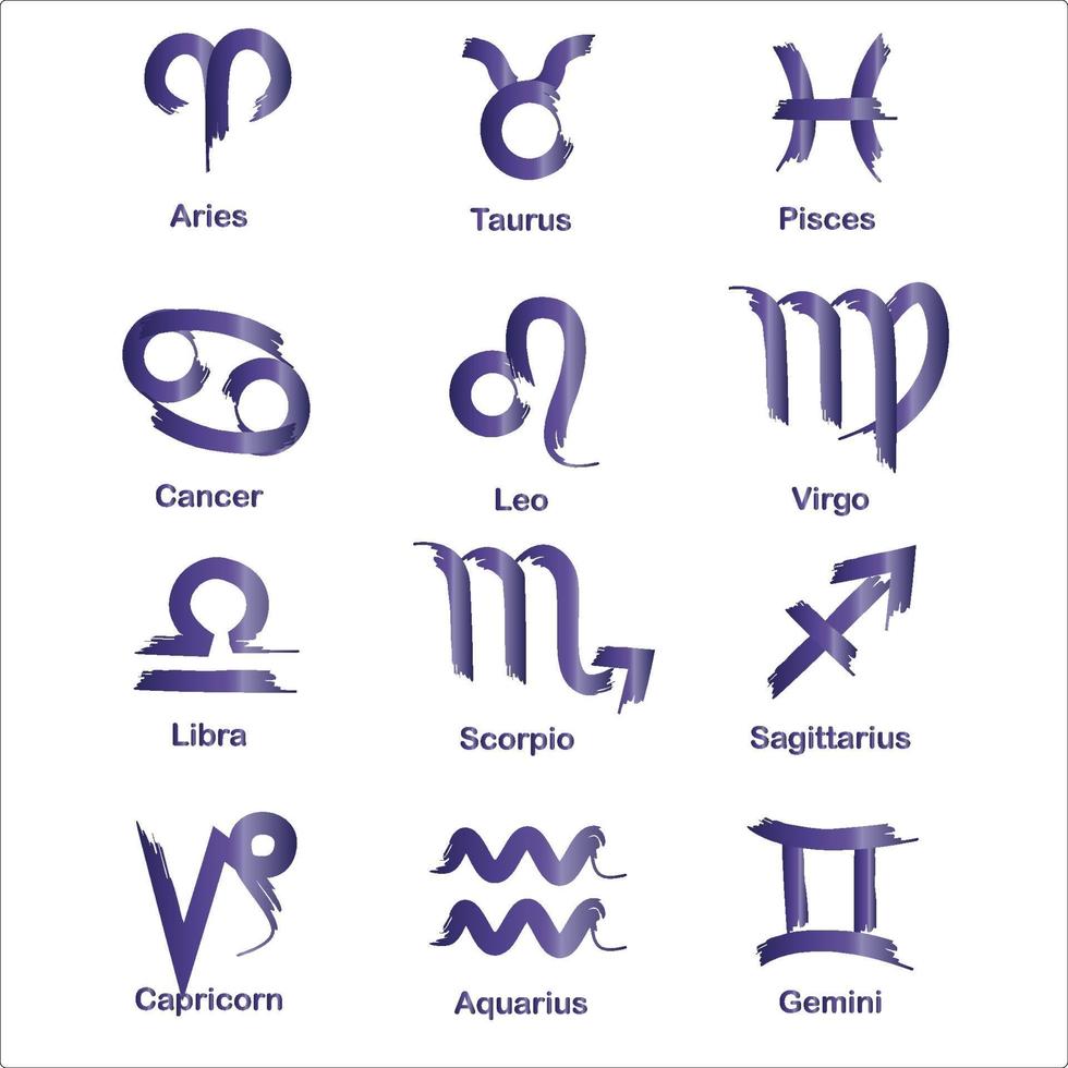 Zodiac and Astrological Symbols vector