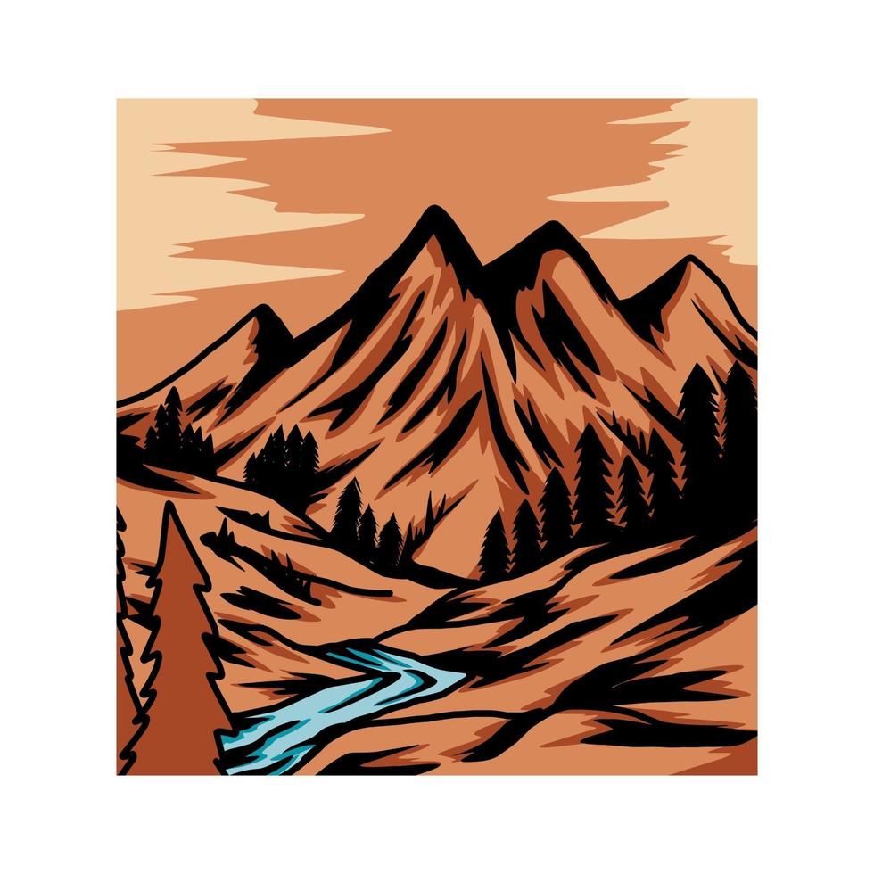 adventure art landscape graphic design 2023232 Vector Art at Vecteezy