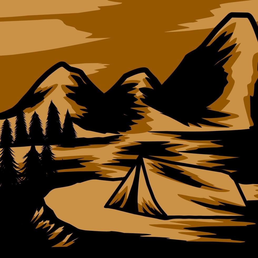 adventure art landscape graphic design vector