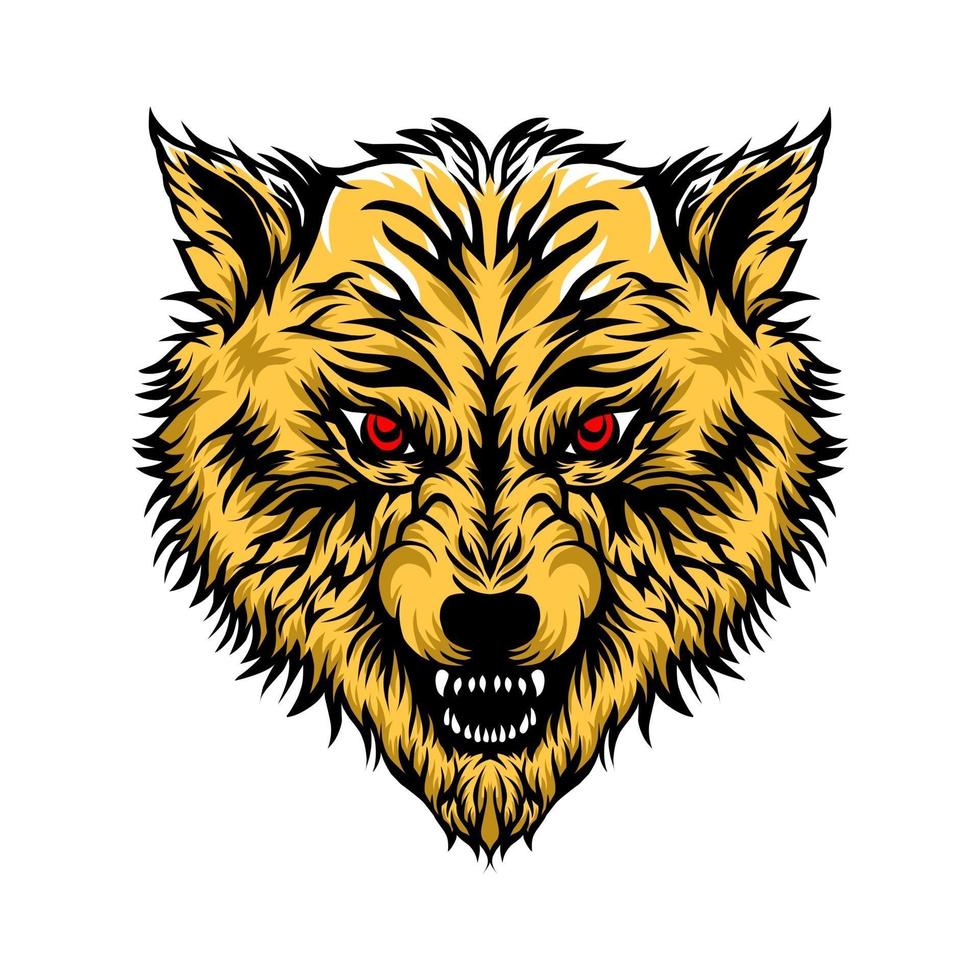 wolf head mascot vector