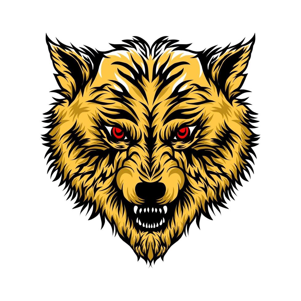 wolf head mascot vector