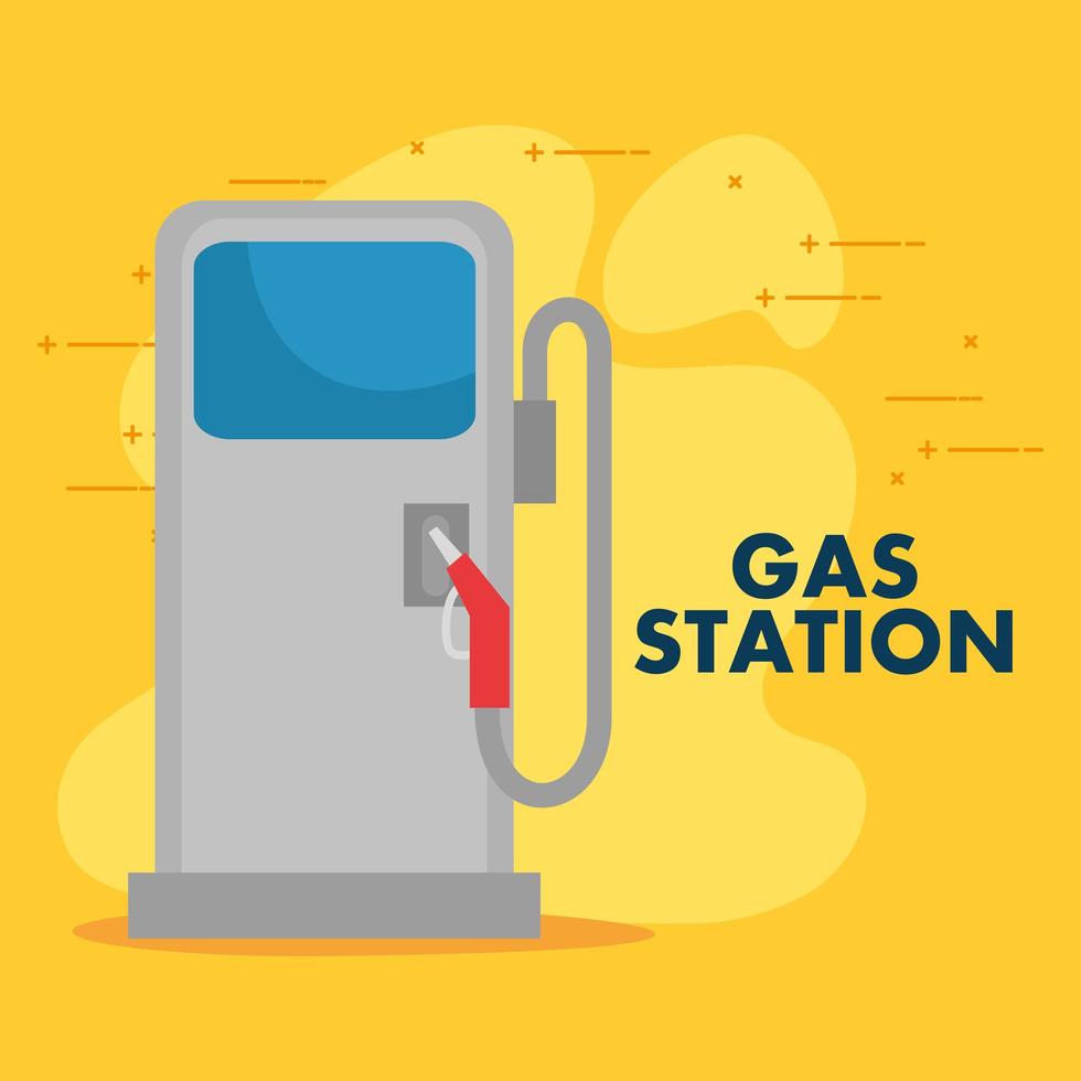 gas filling station vector