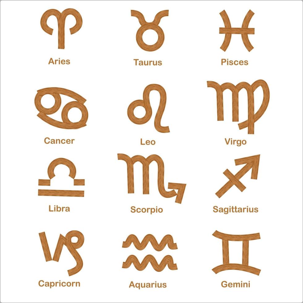 Zodiac and Astrological Symbols vector