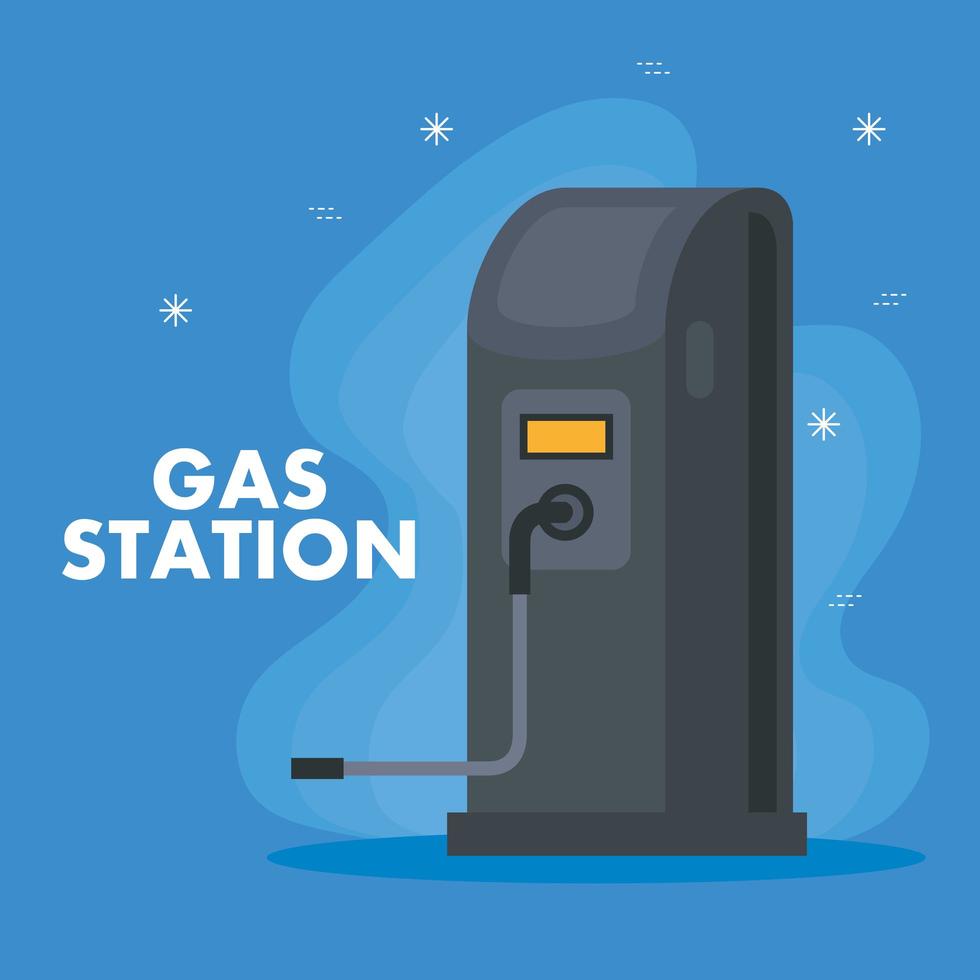 gas filling station vector