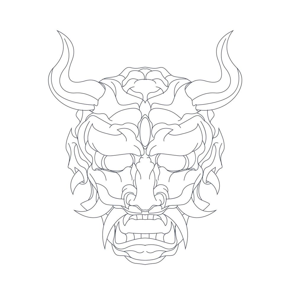 vector hand drawn illustration of demon