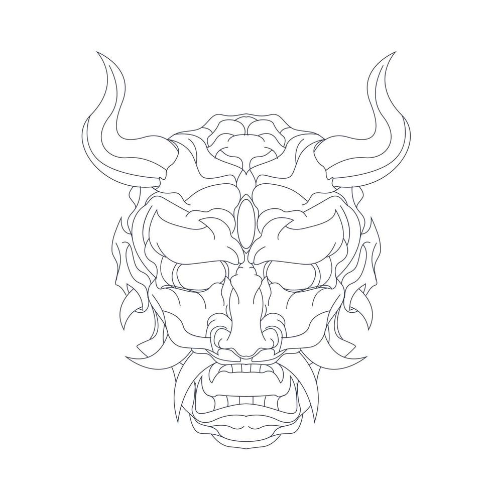 vector hand drawn illustration of demon