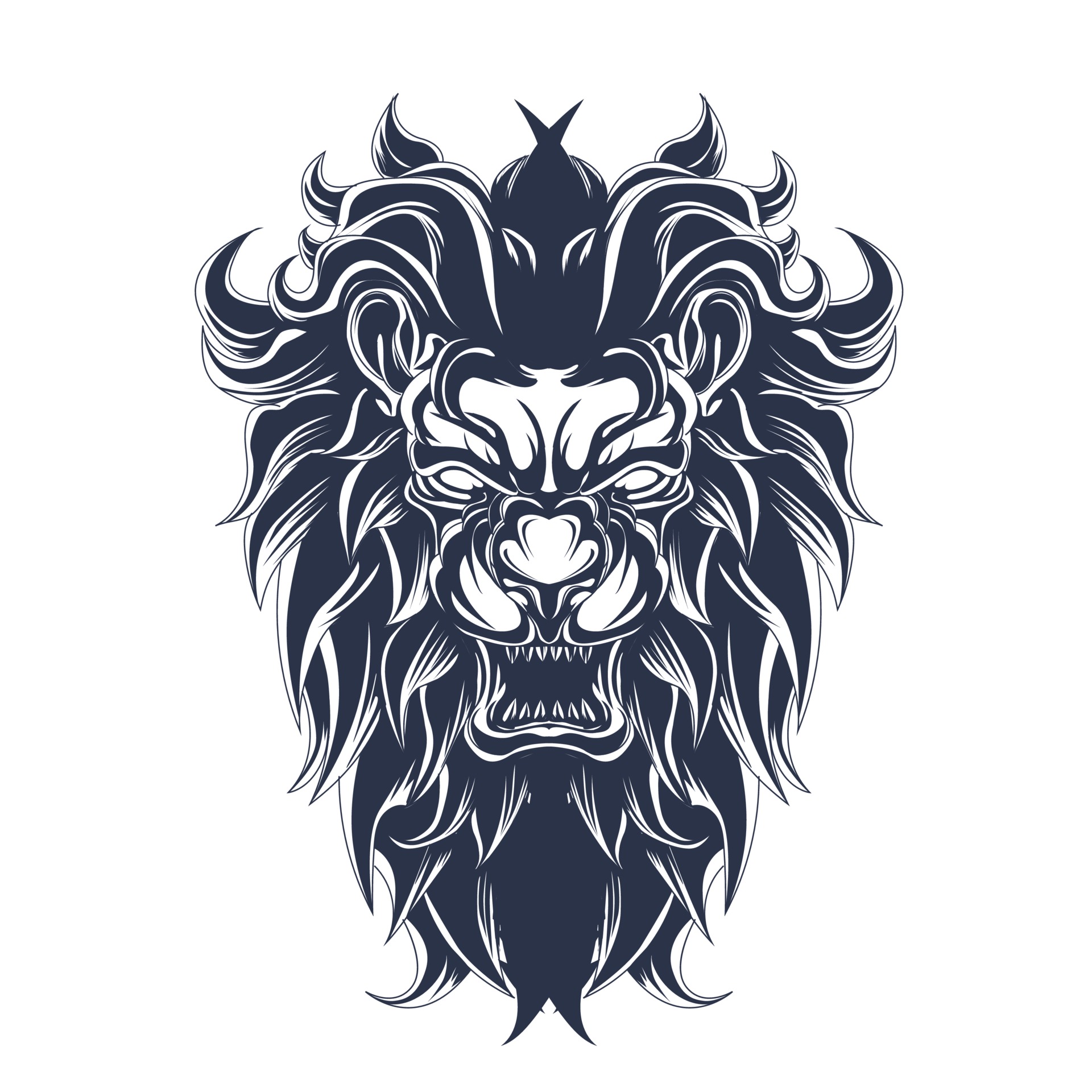 Lion Tattoo Vector Art, Icons, and Graphics for Free Download