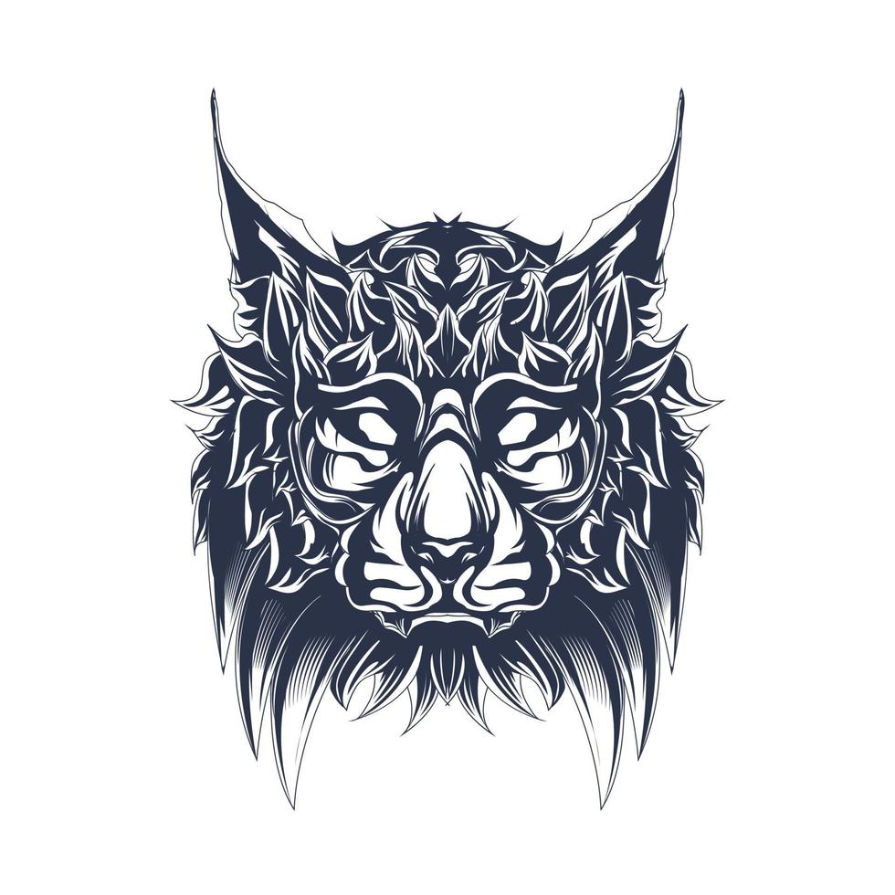 cat inking illustration artwork vector