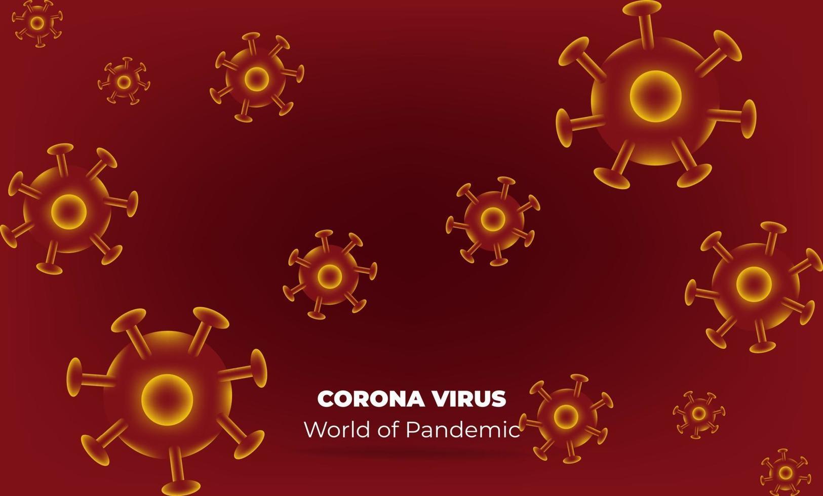 Corona Virus in Wuhan. Virus Corona vectors. red Background. Vector Illustration