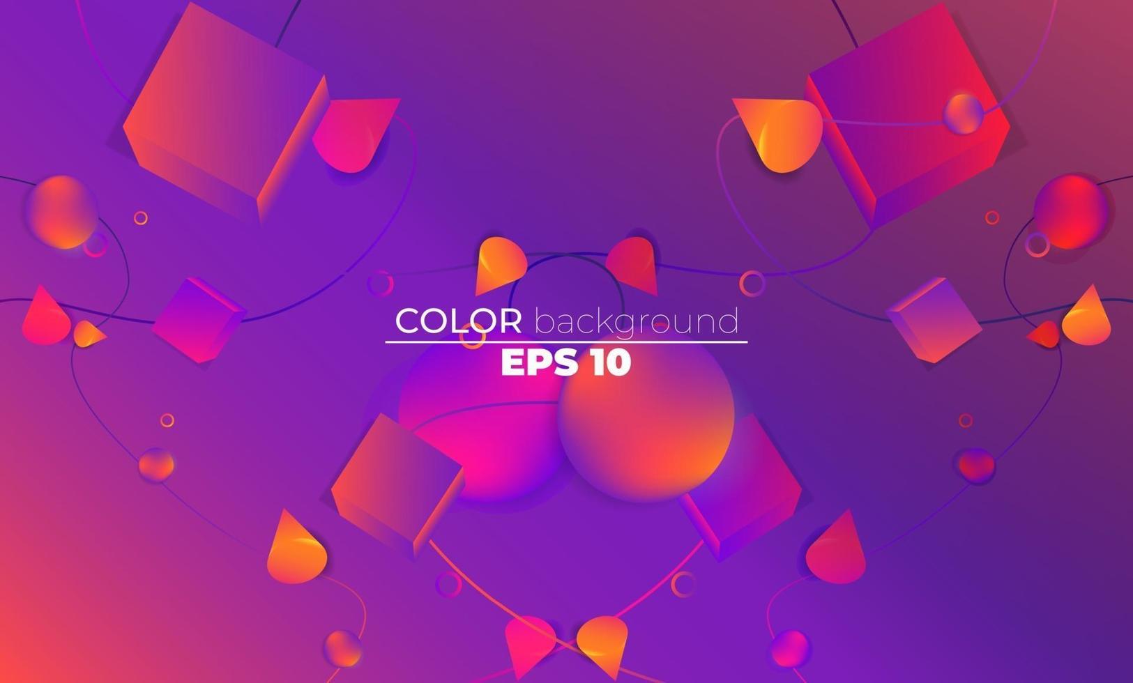 Creative geometric wallpaper. Trendy gradient shapes composition vector