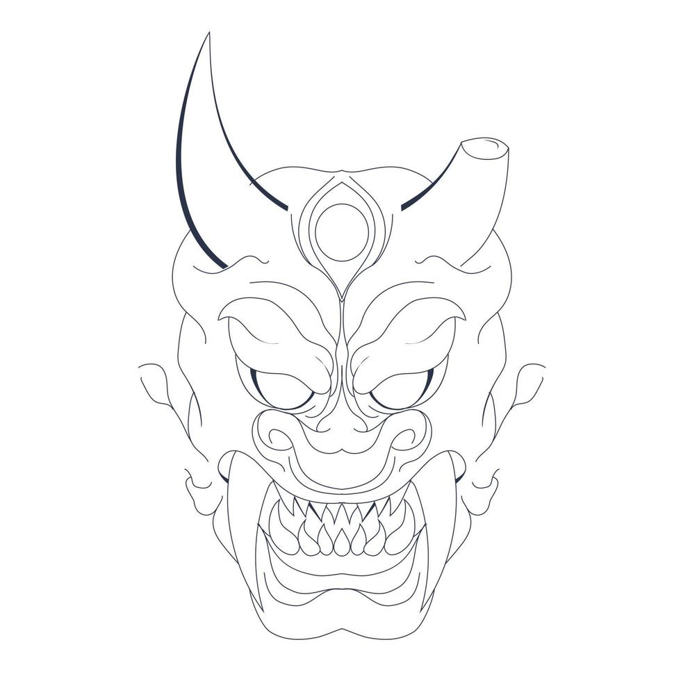 vector hand drawn illustration of satan devil