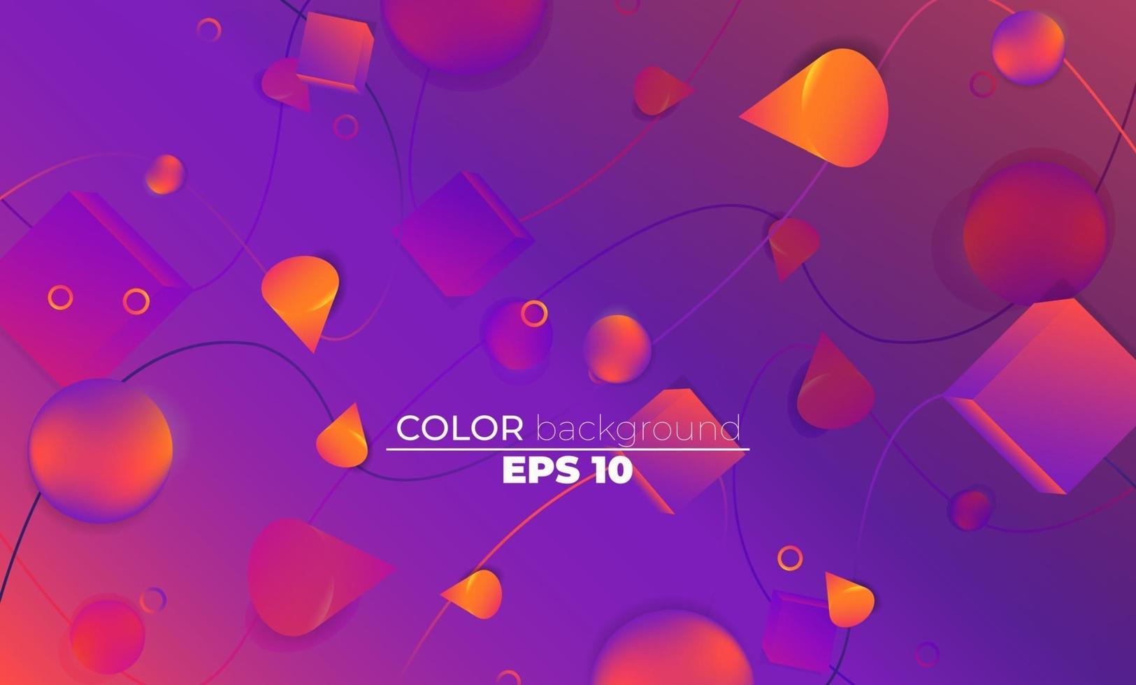 Creative geometric wallpaper. Trendy gradient shapes composition vector