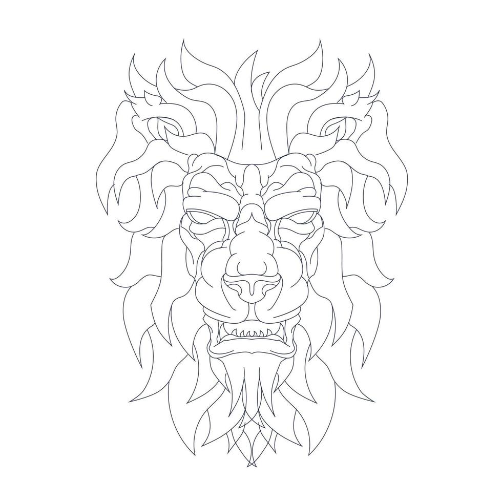 Angry Lion Drawing Silhouette  Silhouettepics