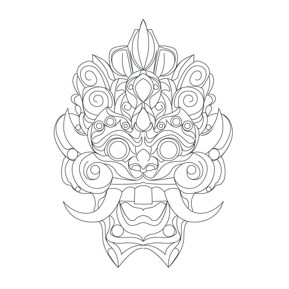 vector hand drawn illustration of culture balinese