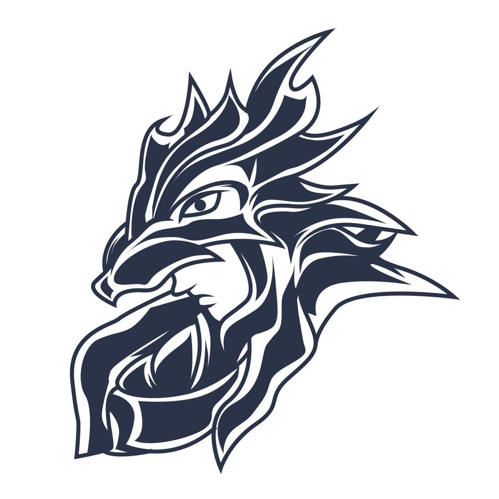 Ilustración de entintado del logotipo de la mascota de Zeus vector