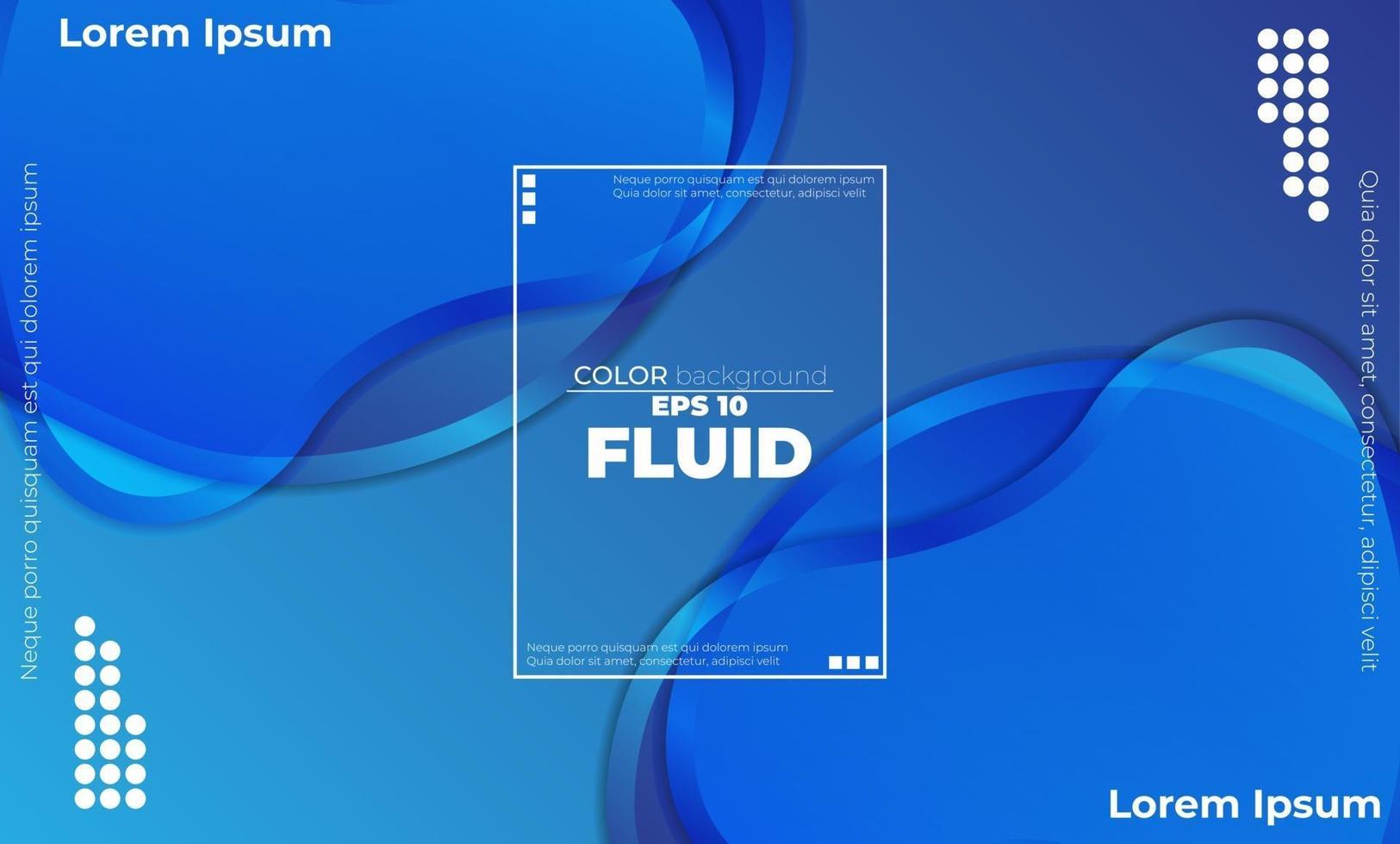Resumen de fondo líquido azul con fluido de ondas suaves. formas frescas de degradado vector