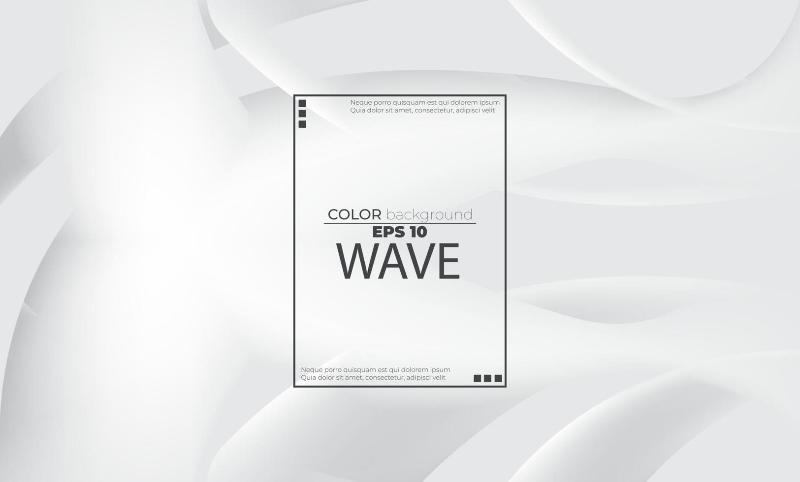 Resumen de fondo líquido blanco con fluido de ondas suaves. formas frescas de degradado vector