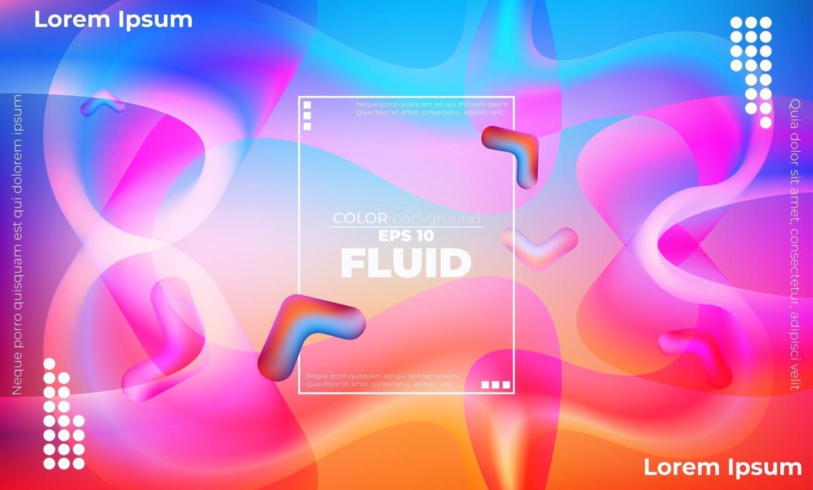 Abstract fluid color pattern of neon color liquid gradient background with modern geometric dynamic motion style Suitable For Wallpaper, Banner, Background, Card, Book Illustration, landing page, vector