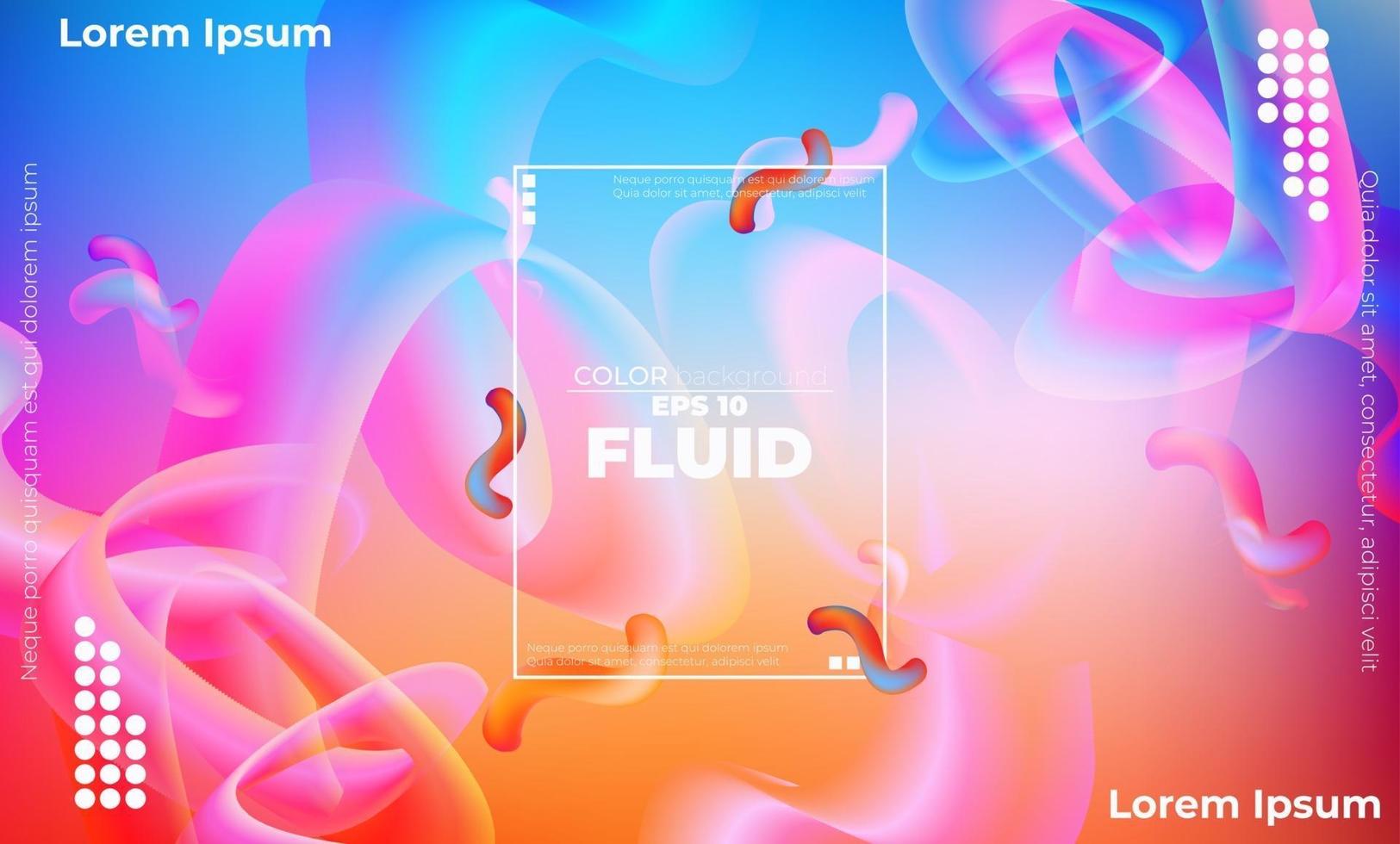 Abstract fluid color pattern of neon color liquid gradient background with modern geometric dynamic motion style Suitable For Wallpaper, Banner, Background, Card, Book Illustration, landing page, vector