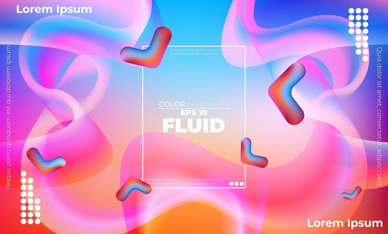 Abstract fluid color pattern of neon color liquid gradient background with modern geometric dynamic motion style Suitable For Wallpaper, Banner, Background, Card, Book Illustration, landing page, vector