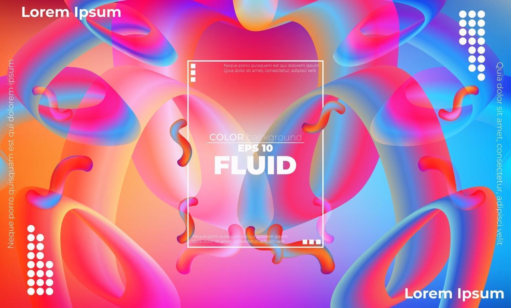 Abstract fluid color pattern of neon color liquid gradient background with modern geometric dynamic motion style Suitable For Wallpaper, Banner, Background, Card, Book Illustration, landing page, vector