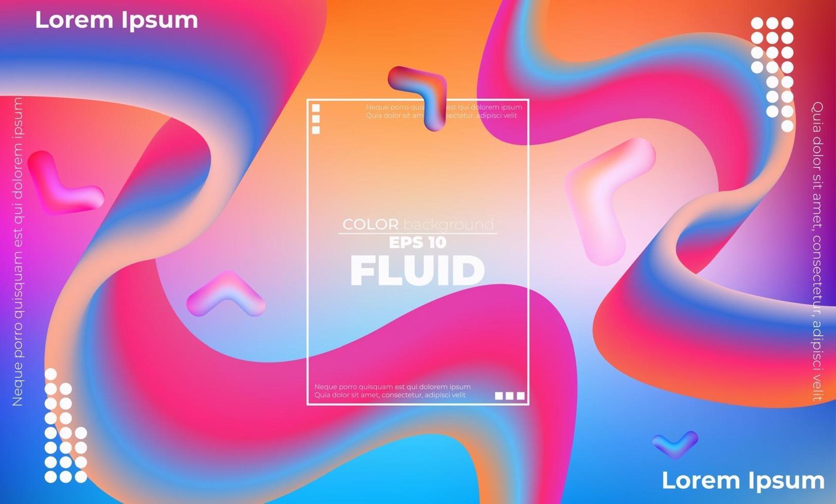 Abstract fluid color pattern of neon color liquid gradient background with modern geometric dynamic motion style Suitable For Wallpaper, Banner, Background, Card, Book Illustration, landing page, vector