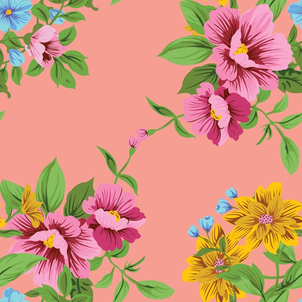 Seamless Floral Pattern cute vintage blossom vector