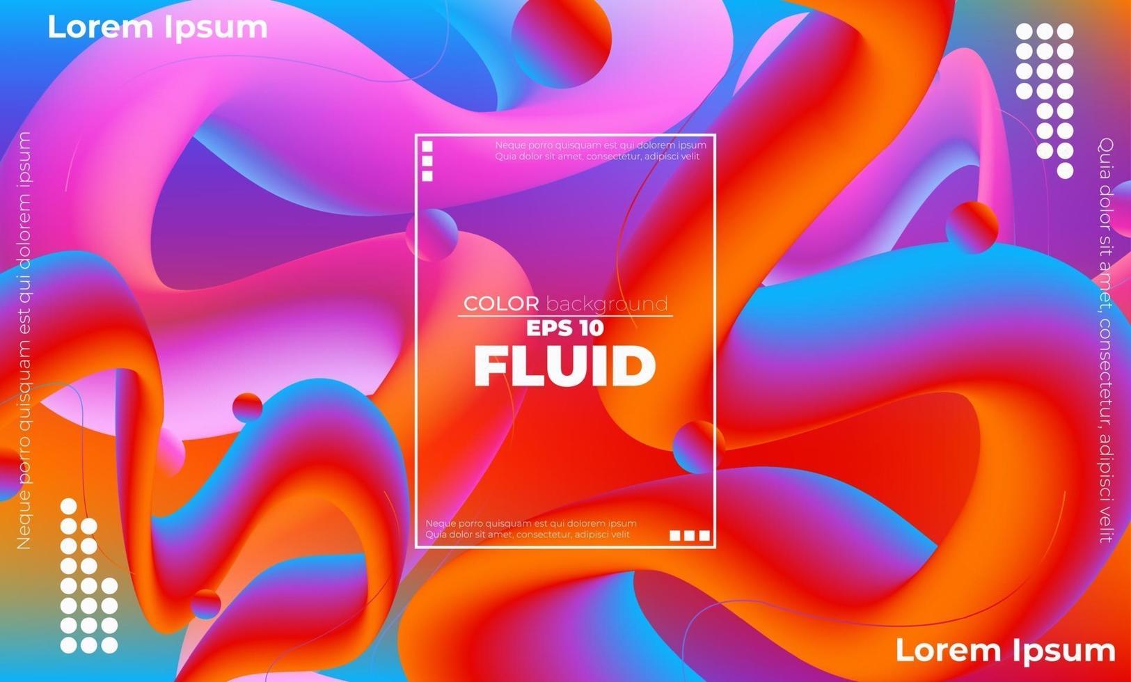 Abstract fluid color pattern of neon color liquid gradient background with modern geometric dynamic motion style Suitable For Wallpaper, Banner, Background, Card, Book Illustration, landing page, vector