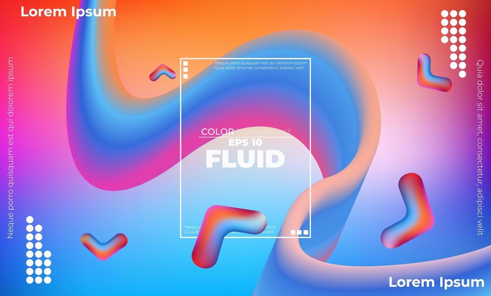 Abstract fluid color pattern of neon color liquid gradient background with modern geometric dynamic motion style Suitable For Wallpaper, Banner, Background, Card, Book Illustration, landing page, vector