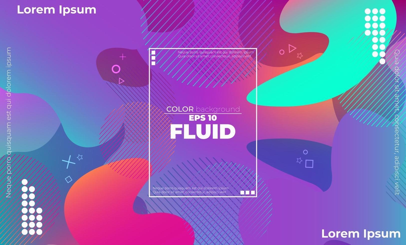 Abstract fluid color pattern of neon color liquid gradient background with modern geometric dynamic motion style Suitable For Wallpaper, Banner, Background, Card, Book Illustration, landing page, vector