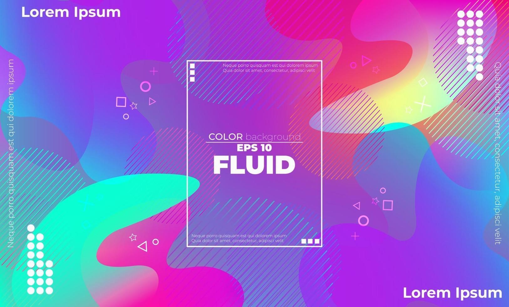 Abstract fluid color pattern of neon color liquid gradient background with modern geometric dynamic motion style Suitable For Wallpaper, Banner, Background, Card, Book Illustration, landing page, vector