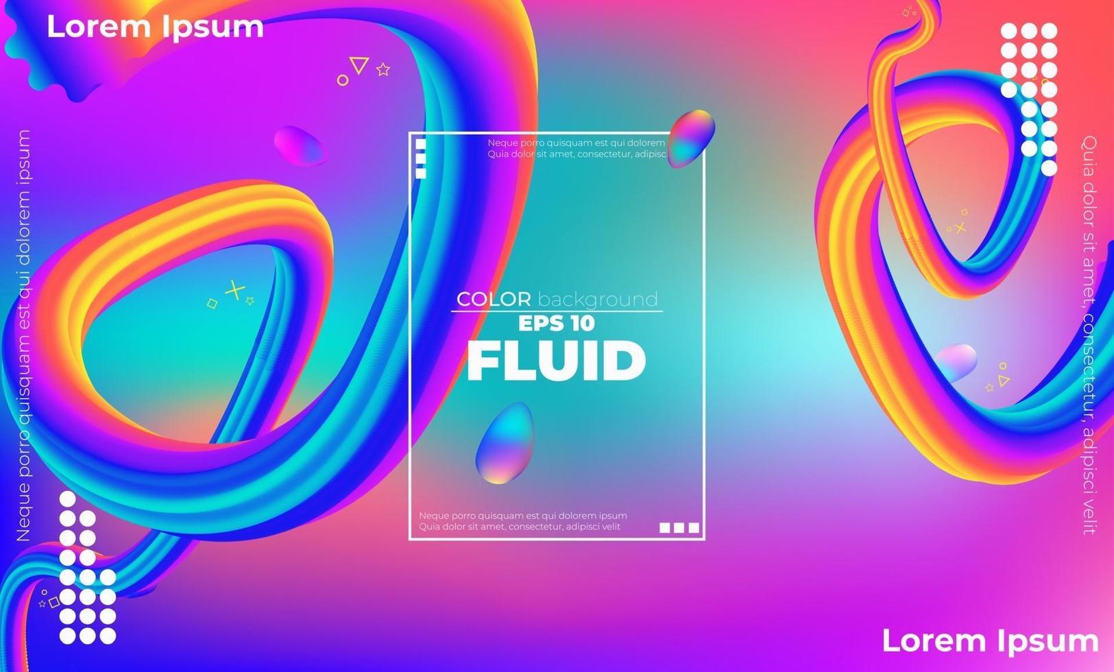 Abstract fluid color pattern of neon color liquid gradient background with modern geometric dynamic motion style Suitable For Wallpaper, Banner, Background, Card, Book Illustration, landing page, vector