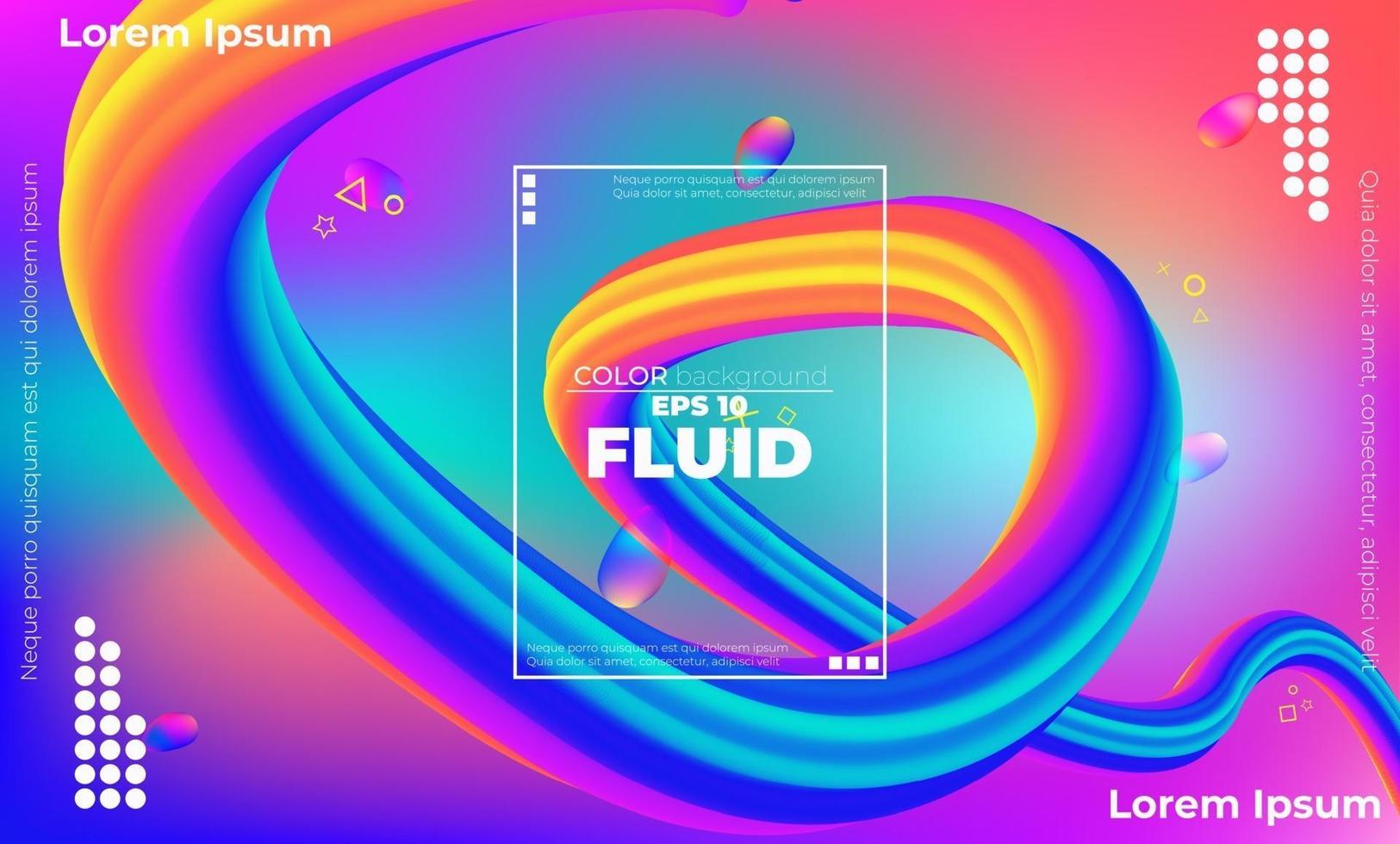 Abstract fluid color pattern of neon color liquid gradient background with modern geometric dynamic motion style Suitable For Wallpaper, Banner, Background, Card, Book Illustration, landing page, vector