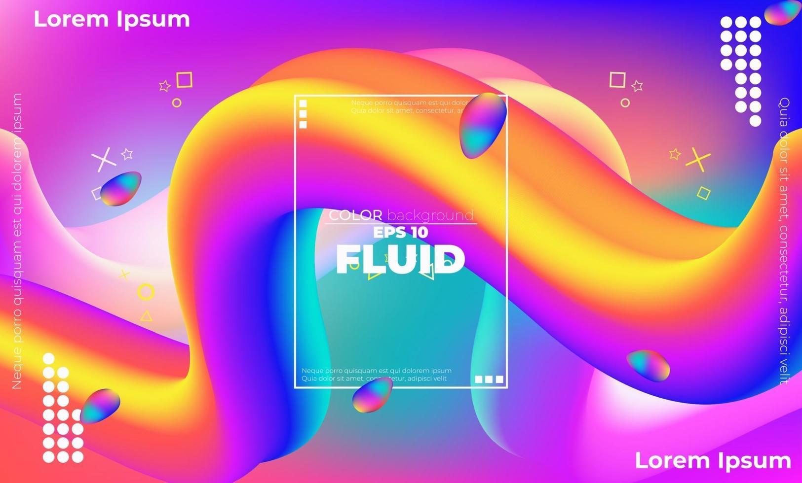 Abstract fluid color pattern of neon color liquid gradient background with modern geometric dynamic motion style Suitable For Wallpaper, Banner, Background, Card, Book Illustration, landing page, vector