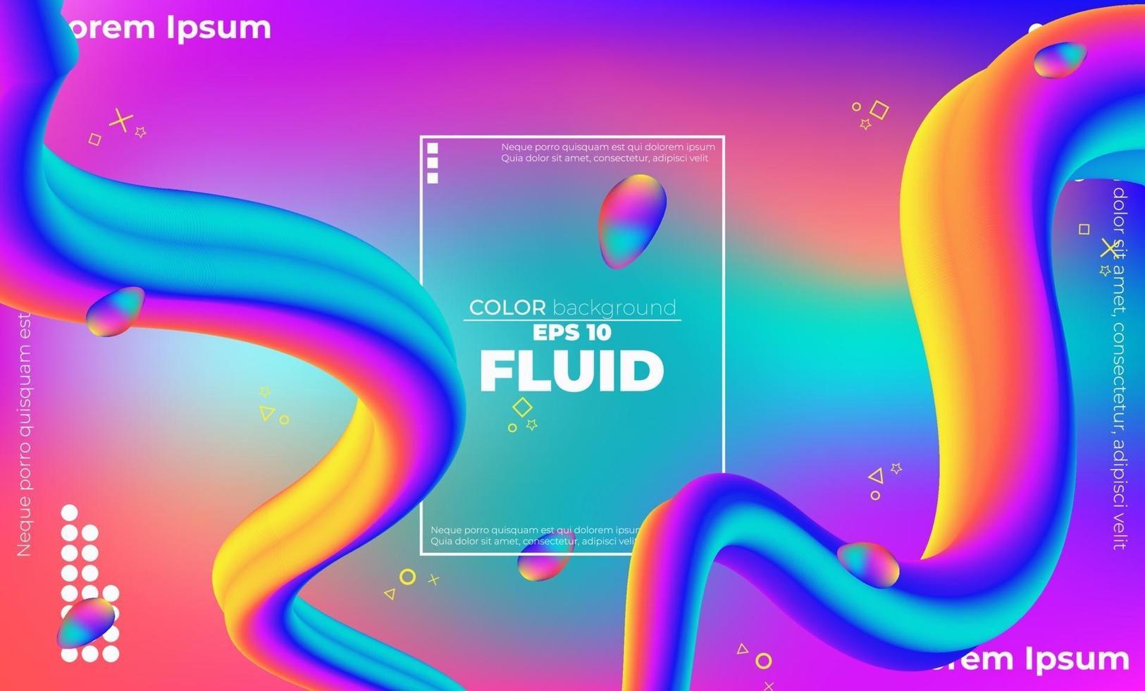 Abstract fluid color pattern of neon color liquid gradient background with modern geometric dynamic motion style Suitable For Wallpaper, Banner, Background, Card, Book Illustration, landing page, vector