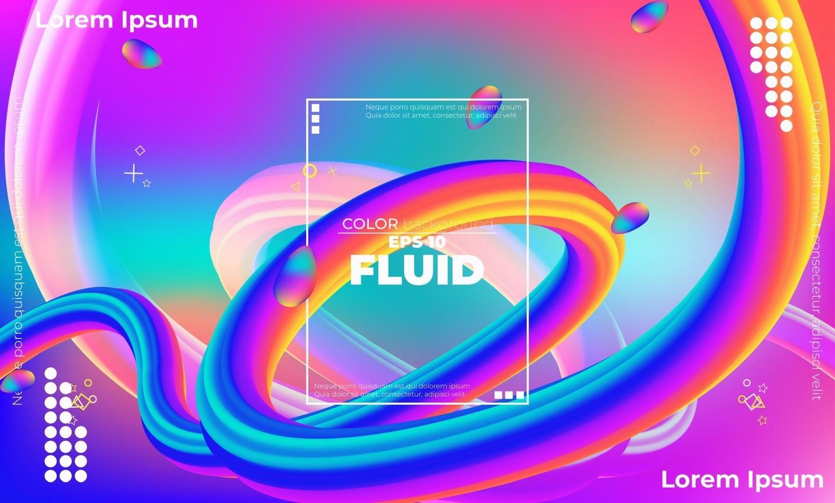 Abstract fluid color pattern of neon color liquid gradient background with modern geometric dynamic motion style Suitable For Wallpaper, Banner, Background, Card, Book Illustration, landing page, vector