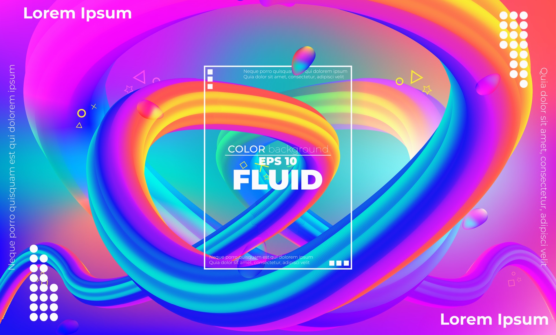 Abstract fluid color pattern of neon color liquid gradient background ...