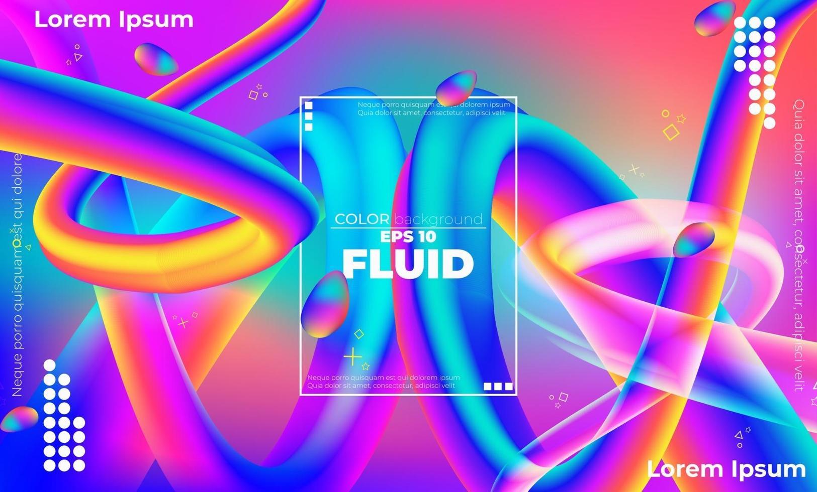 Abstract fluid color pattern of neon color liquid gradient background with modern geometric dynamic motion style Suitable For Wallpaper, Banner, Background, Card, Book Illustration, landing page, vector