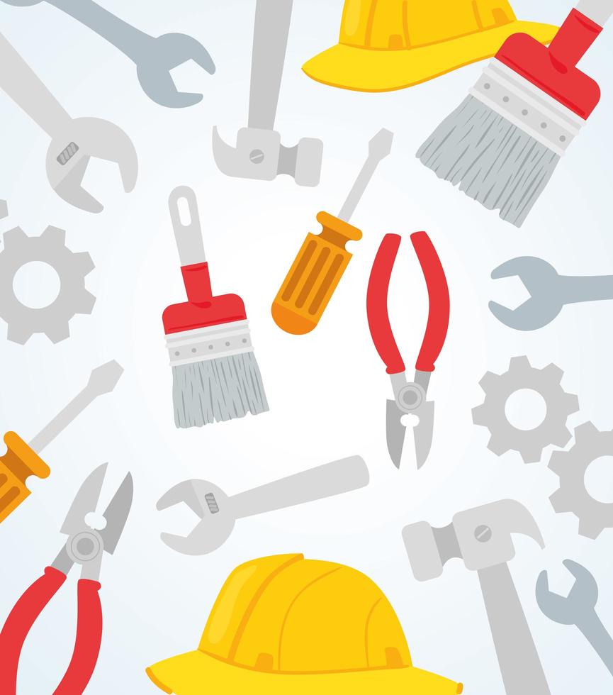 Tools and equipments pattern background vector