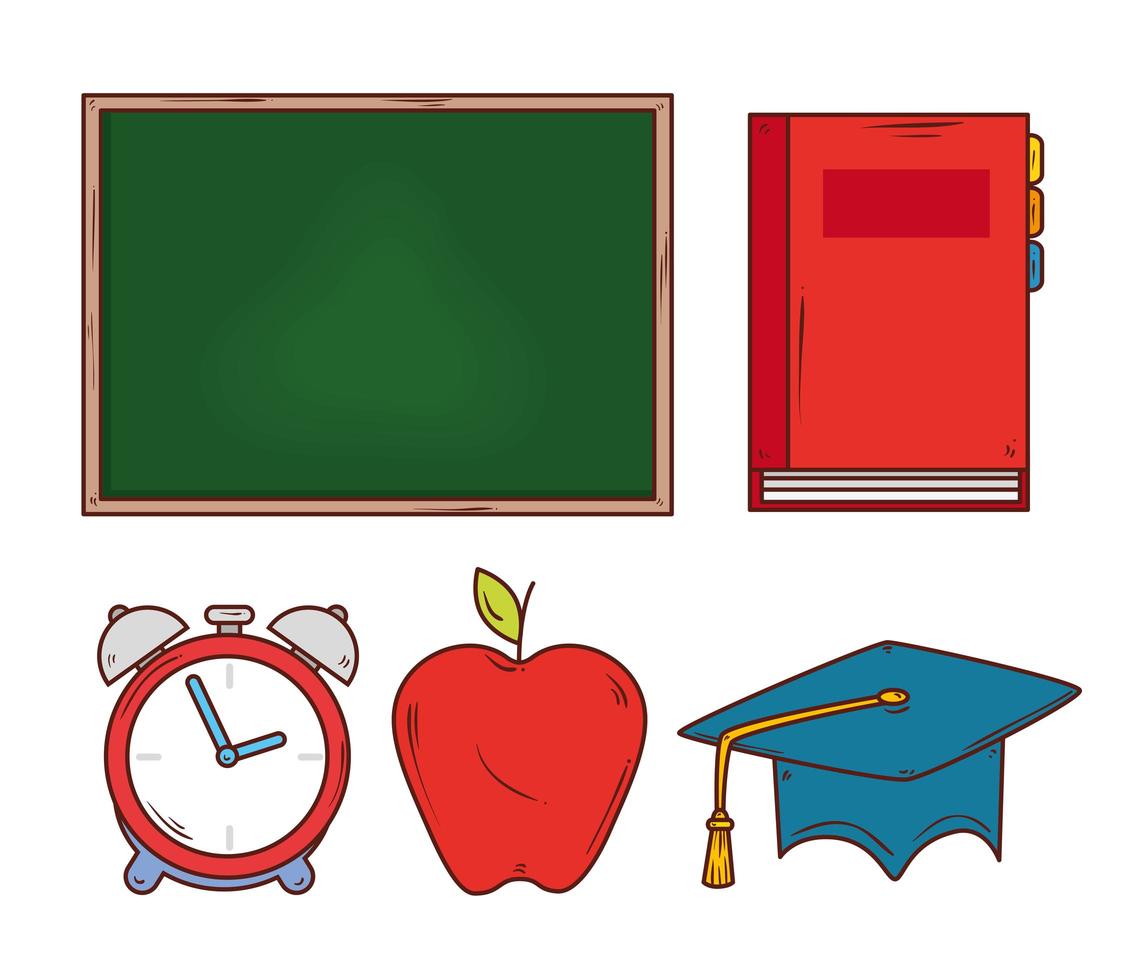 conjunto de iconos de educación vector