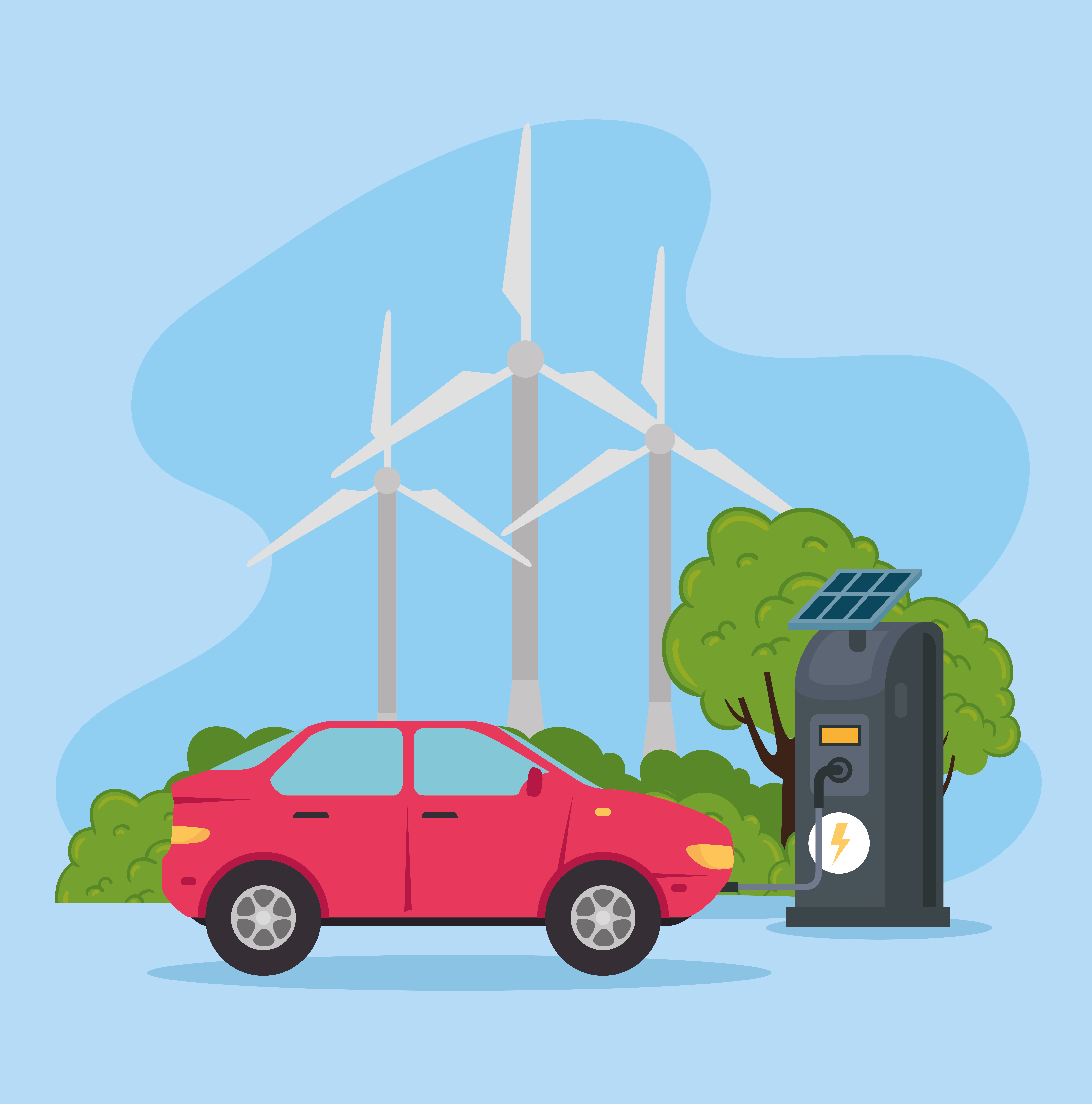 electric car in a charging station with solar panels 2024191 Vector Art at Vecteezy electric car in a charging station with solar panels 2024191 Vector Art at Vecteezy
