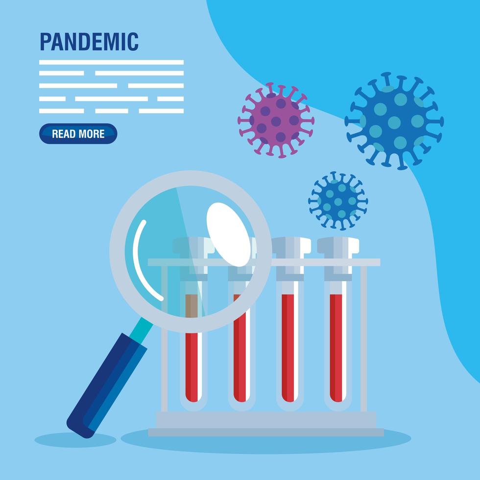 Coronavirus pandemic banner template vector