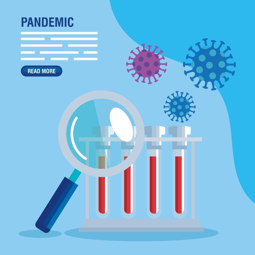 Plantilla de banner de pandemia de coronavirus vector