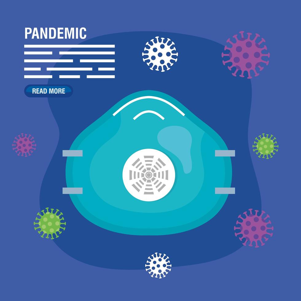 Coronavirus pandemic banner template vector
