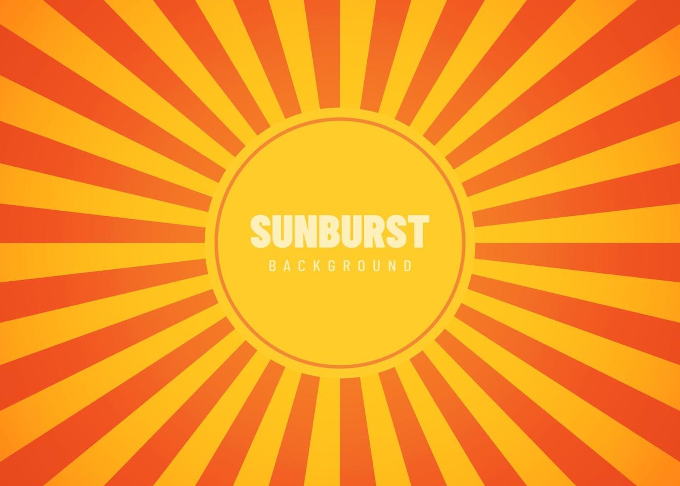 Bright and beautiful sunburst background vector